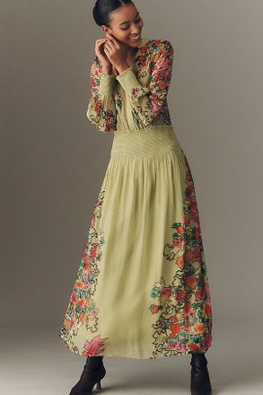 Bl^nk London Rosaley Long-Sleeve Maxi Shirt Dress