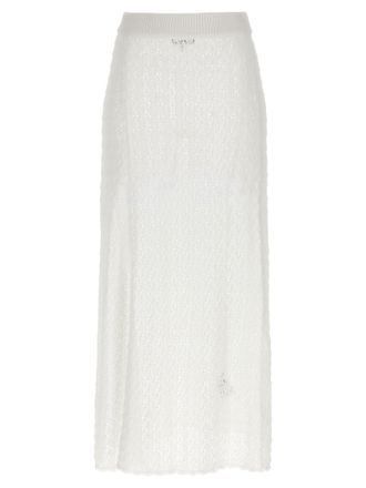 Ganni White Polyamide Mini Womens Skirt