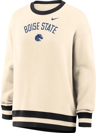 Nike Womens Phoenix (Boise State) Oversized Crew-Neck Sweatshirt in Brown | IV9320-120