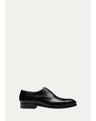 Magnanni Mens Naxos Leather Cap-Toe Oxfords