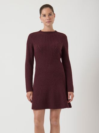 Y.A.S Strickkleid Y.A.S YASDOLLY LS KNIT DRESS S. NOOS, Damen, Gr. XL, N-Gr, rot (port royale), Strick, Obermaterial: 53% Polyester, 21% Polyacryl, 10% Woll
