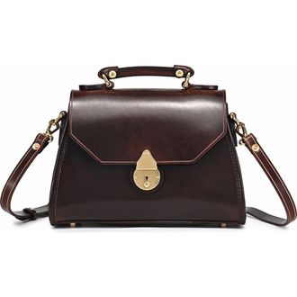 OLD TREND Laurel Genuine Leather Classic Everyday Satchel in Brown at Nordstrom