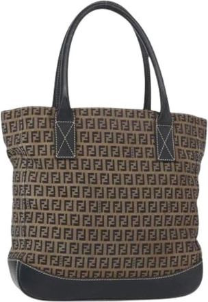 Fendi Pre-owned Canvas Tote Bag - Dames - Vintage Shopper - Blauw - ONE Size - Vintage