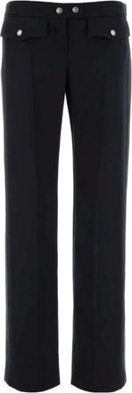 Alexander McQueen Alexander McQueen, Straight Trousers, female, Blue, Size: S Straight Trousers