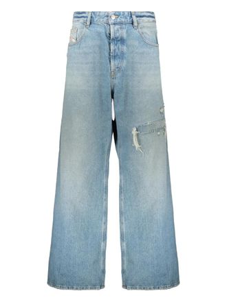 Diesel Gerafelde jeans - Blauw