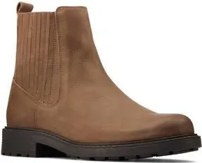 Clarks Orinoco Chelsea Bootie in Brown Snuf at Nordstrom Rack, Size 6.5