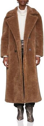 Avec Les Filles Double Breasted Oversized Faux Fur Maxi Coat in Teddy at Nordstrom Rack, Size Medium