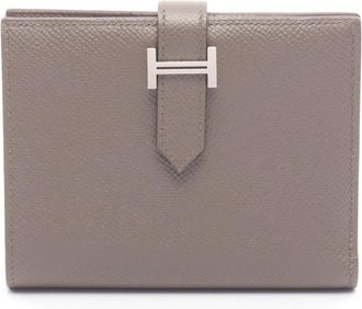 Herm&egrave;s Beige Etain Leather Wallet (Bi-Fold) (Pre-Owned)
