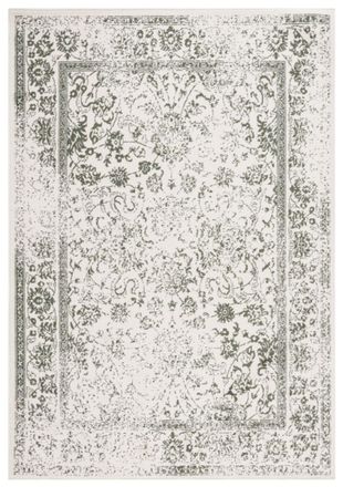 Safavieh Alfombra transicional de polipropileno blanco/verde, 122 x 183 cm