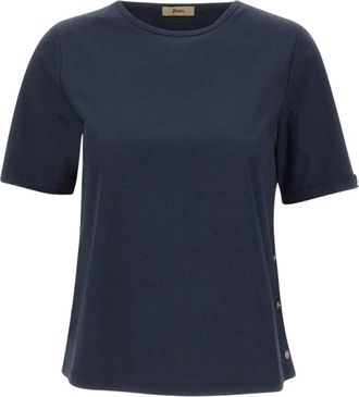 Herno Maglia - Dames - T-shirts - Blauw - S - Tops