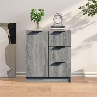 vidaXL Vidaxl - Aparador De Madera Contrachapada Gris Sonoma 60x30x70 Cm