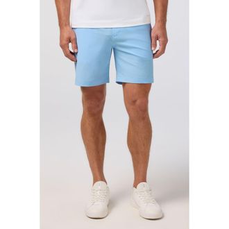 Mizzen+Main Helmsman Flat Front Performance Golf Shorts in Cloud Blue at Nordstrom, Size 36 X 7