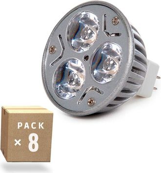 GreenIce Greenice - Pack 8 Bombillas Led Gu5,3 6w 515lm 3000&ordm;k 40.000h [ca-mr16-9w-ww-pk8-ap]