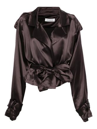 Frankie Shop Simona satin blouse - Brown