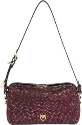 Pinko Pinko - Bauletto Triminfull - unisex - Tassen - Rood - Maat: ONE Size Katoen