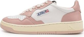 Autry (WMNS) Autry Medalist Leather Low White Pink Cream AULW-WB09