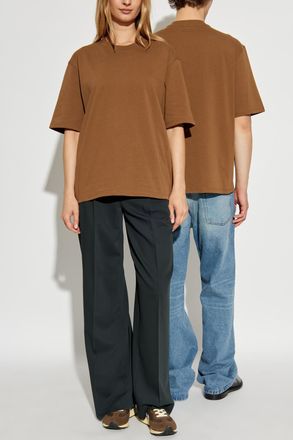 Ami T-shirt With Logo, Womens, Brown