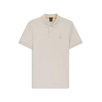 BOSS Stretch-cotton slim-fit polo shirt with logo patch