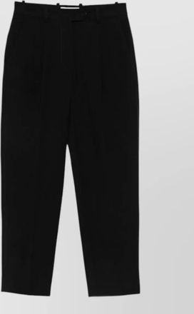 Circolo 1901 pleated front cropped cotton trousers belt loops