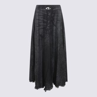 Diesel Black Cotton Skirt