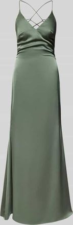 Mascara Abendkleid mit V-Ausschnitt in Gruen, Gr&ouml;&szlig;e 34