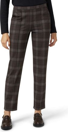 Hue Womens Pull On Ponte Trouser Leggings, Brown Check Pattern, XL