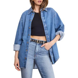 Good American Oversized Denim Shirt in Indigo1024 at Nordstrom Rack, Size Medium