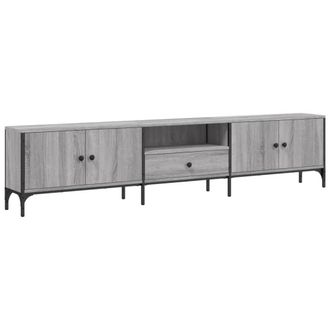 Berkfield Home TV Cabinet with Drawer Grey Sonoma 200x25x44 cm Engineered Wood | Size: 200 x 25 x 44 cm