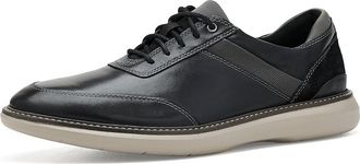 Clarks Brantin Style Mens Shoes Black Leather : 10.5 D - Medium, Leather/Polyester