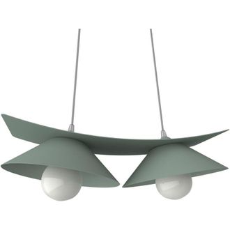 Lumicom Lumicom - miller Sospensione, 2X E27, max 42W, metallo, verde iceberg, L.27cm