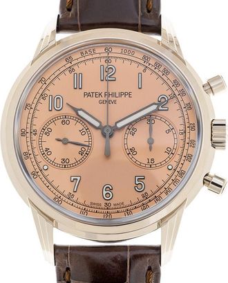 Patek Philippe Pre-owned Patek Philippe Complications Chronograph Rose-Gilt Opaline Dial Mens Watch 5172G-010