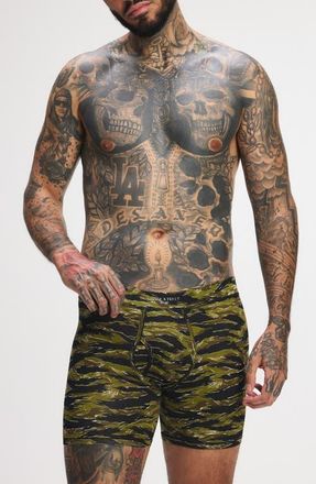 Savage x Fenty Homme Base Boxer Briefs in Military Olive Green Easy Tige at Nordstrom, Size Xxx-Large