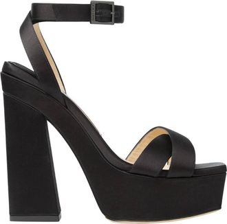 Jimmy Choo London Gaia 140 Satin Platform Sandals, Brand Size 38.5 ( US Size 8.5 )