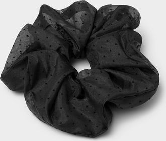 A Bronze Age Womens Pin dot velvet oversized scrunchie