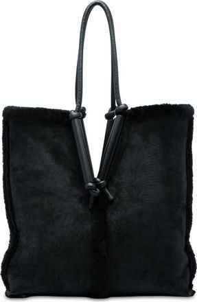 Bottega Veneta Pre-owned Bottega Veneta Suede and Shearling Bolster Reversible Tote Ladies 04TQGLWVXXIC1HQP