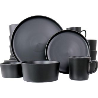 Elama Luxmatte Black 20 Piece Dinnerware Set at Nordstrom