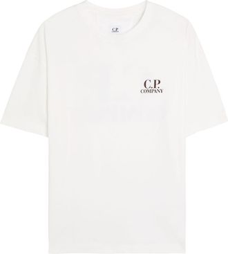 C.P. Company 30/1 Printed Cotton T-shirt - White - XL
