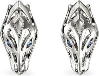 John Hardy Naga sterling zilveren oorbellen met saffier