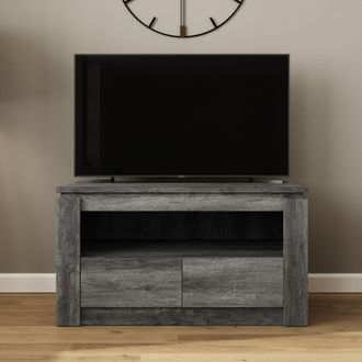 GFW Canyon 2 Drawer TV Unit in Charcoal