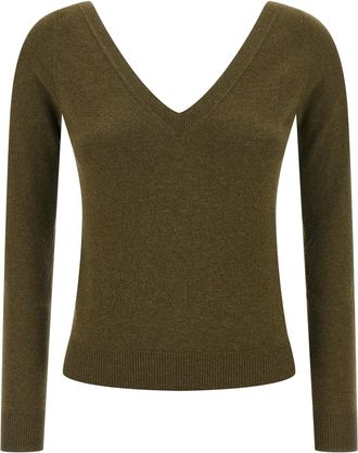Saint Laurent Cashmere Sweater Maglioni Verde-Donna