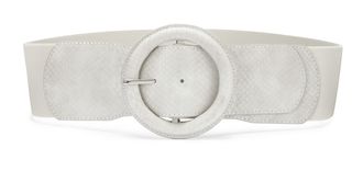 Lascana Tailleng&uuml;rtel LASCANA Stretchg&uuml;rtel, Damen, Gr. 105, grau (hellgrau), Materialmix, gepr&auml;gt, unifarben, G&uuml;rtel Tailleng&uuml;rtel, f&uuml;r Kleid & Overall, Bauc