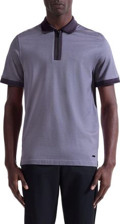 Bugatchi Quarter Zip Polo in Amethyst at Nordstrom, Size Xx-Large