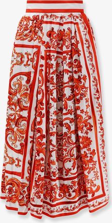 Dolce & Gabbana Gonna in cotone con stampa Maiolica - DOLCE & GABBANA - gender_Woman