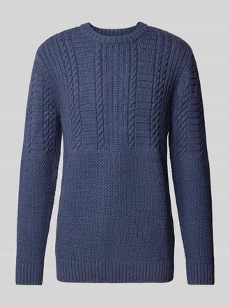 Superdry Strickpullover mit Zopfmuster Modell Jacob in Black, Gr&ouml;&szlig;e XXL