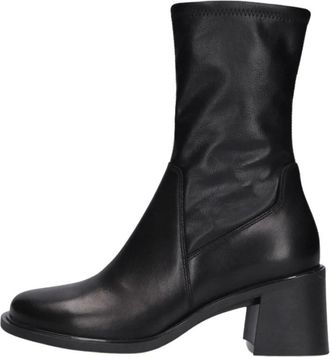 Vagabond Vega Enkellaarsjes - Dames - Laarzen met Hak - Zwart - 37 EU - Leer - Schoenen