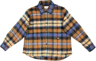 Ader Error check-pattern shirt - men - Alpaca/Wool/Nylon/Mohair - M - Brown