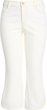 Liverpool L.A. Hannah Tulip Hem Crop Flare Jeans in Desert Dunes at Nordstrom, Size 14W