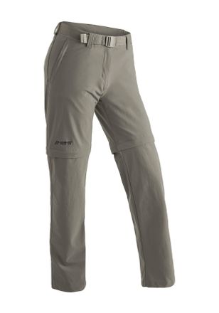 Maier Sports Outdoorhose MAIER SPORTS Nata 2, Damen, Gr. 34, Normalgr&ouml;ssen, braun (schlamm), 90% Polyamid, 10% Elasthan, Hosen Outdoorhose, Damen Zip-Off Wanderhos