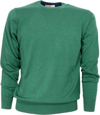 Cashmere Company Shirts - Heren - Sweatshirts - Groen - 4XL - Wol - Hoodies & sweatvesten