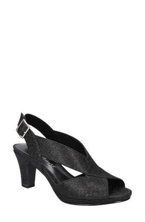 Easy Street Christy Sandal in Black Glitter at Nordstrom Rack, Size 5.5